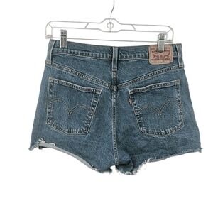 Levi's 501 Original Denim Shorts Size W29 Distressed Cutoff Medium Wash